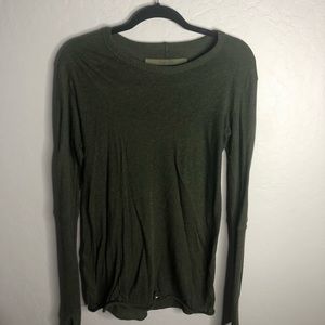 Gently used Green Enza Costa Thumbhole Tee. Size L
